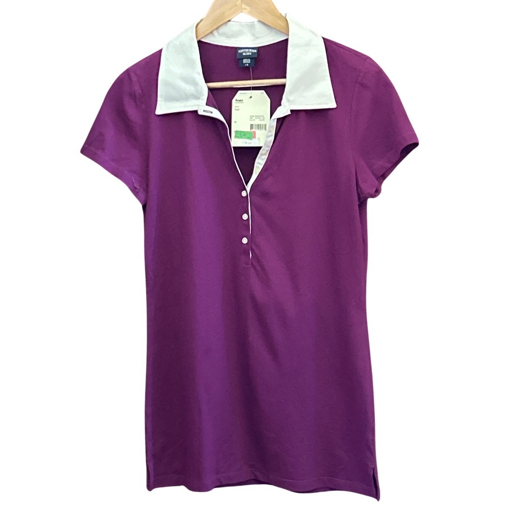 Vintage 90s Canyon River Blues Polo Shirt Preppy Collegiate Sporty Purple L